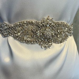 Bridal belt silver with crystal